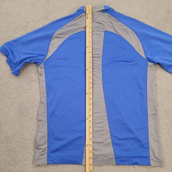 Nike Golf Shirt Mens Large Blue Sphere‎ React Short Sleeve Breathable Quick Dry - Picture 11 of 12